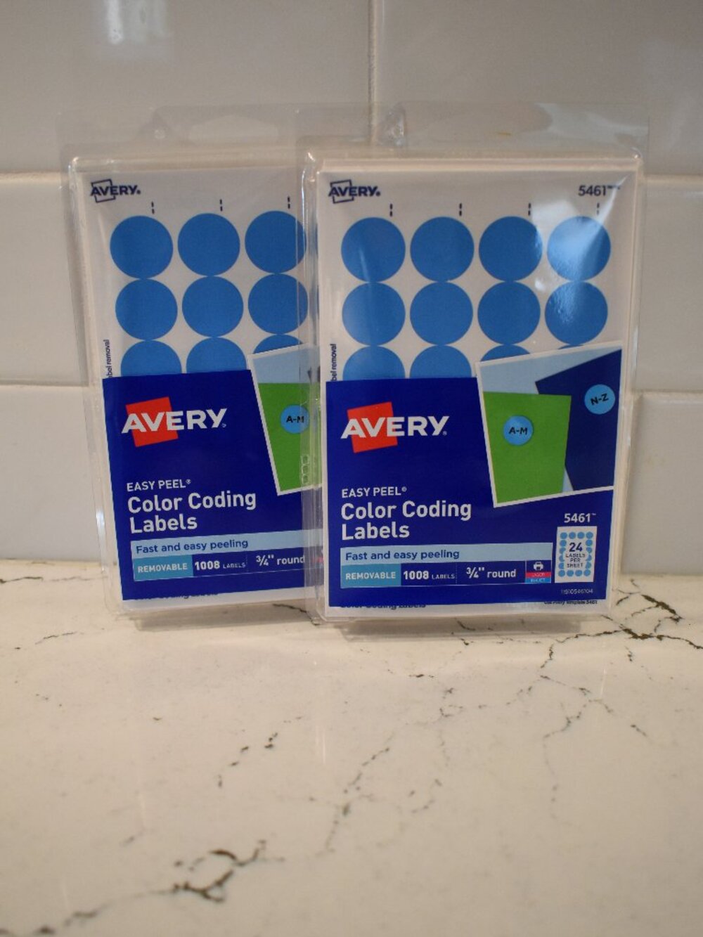 Avery Blue Color Coding Labels 3/4" Round 2016 Labels 2 Packs Unused
